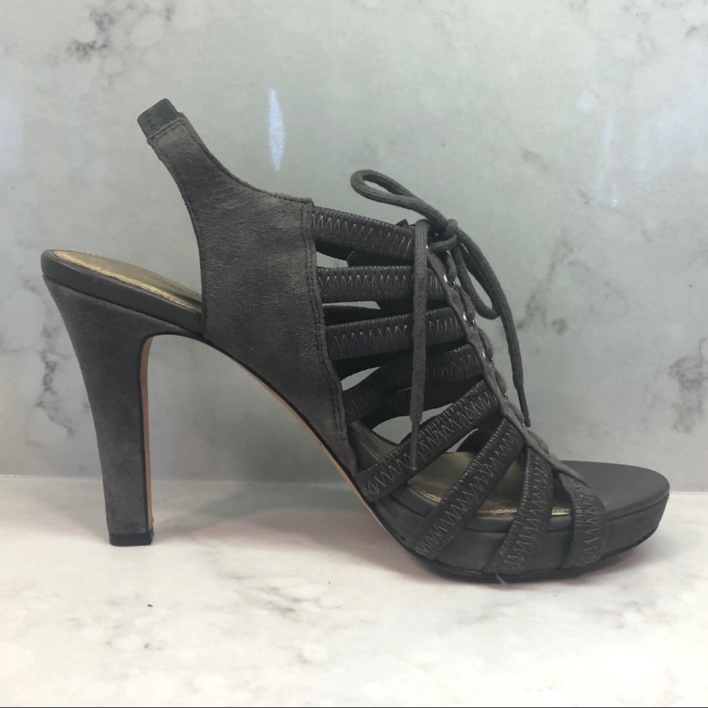 Antonio Melani Grey Laced Heels